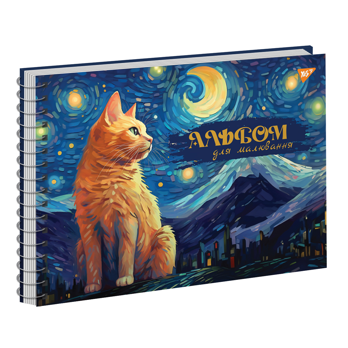 Альбом для малювання "Cats" А4 30 арк./100 спіраль, виб. гібрід. лак, Yes (2590) 130572 1