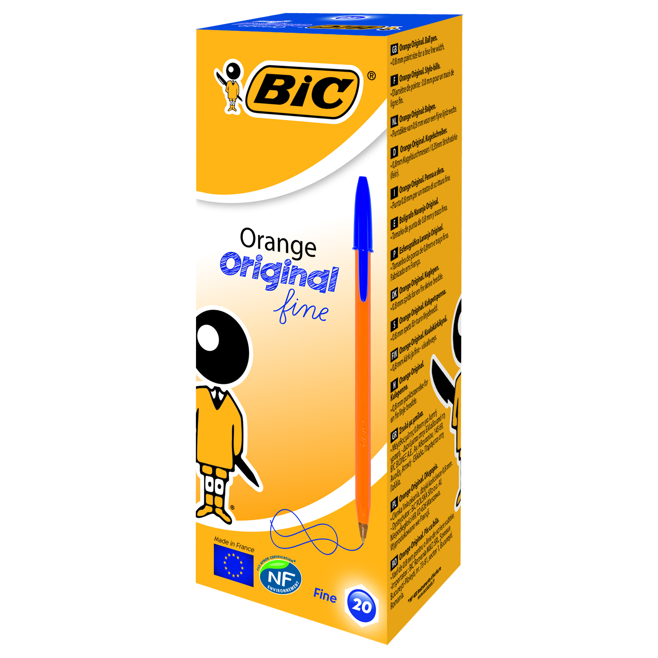 Ручка шариковая синяя Orange fine, bc8099221 BIC 6