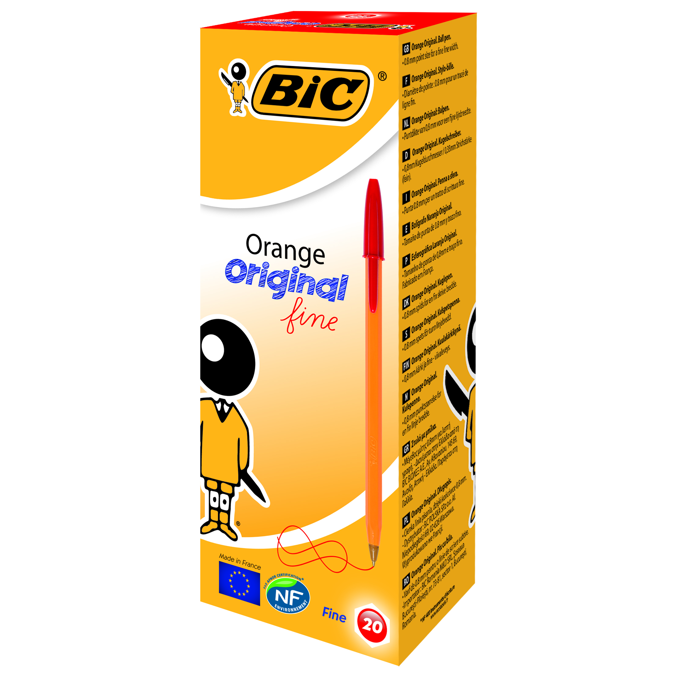 Ручка кулькова червона Orange fine, bc8099241 BIC 2