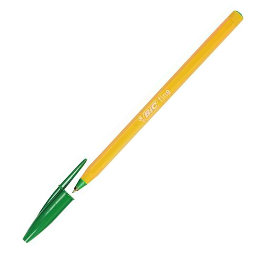 Ручка кулькова зелена Orange fine BIC 1