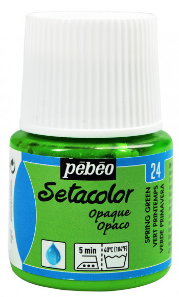 Краска для светлых тканей Setacolor 45 мл непрозрачная, зелёная весенняя, 295-024 Pebeo
