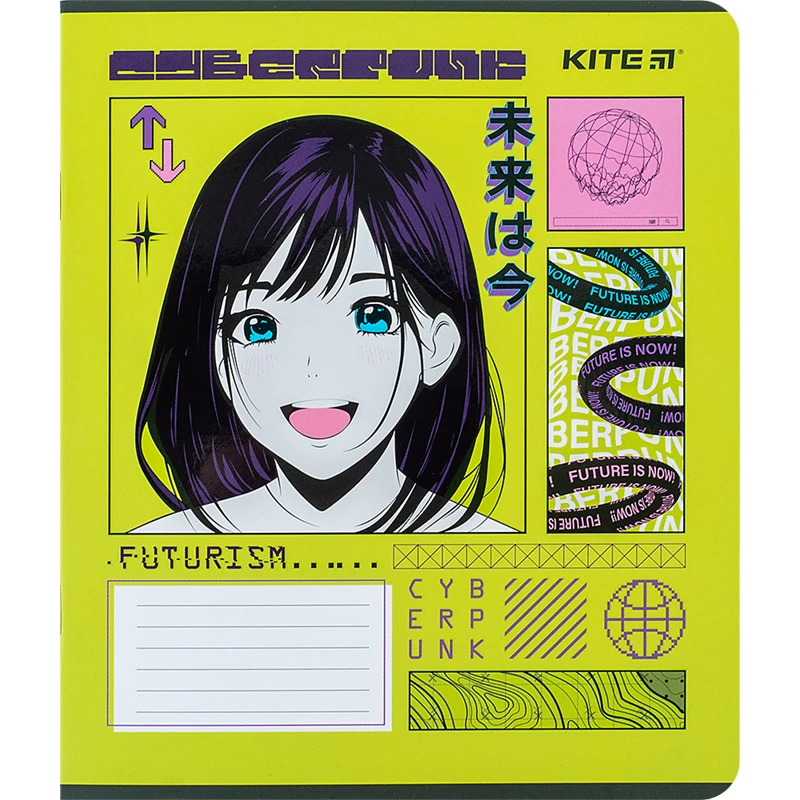 Зошит 12 арк., кл., софт тач + УФ лак, Kite Anime, K24-232-1 3