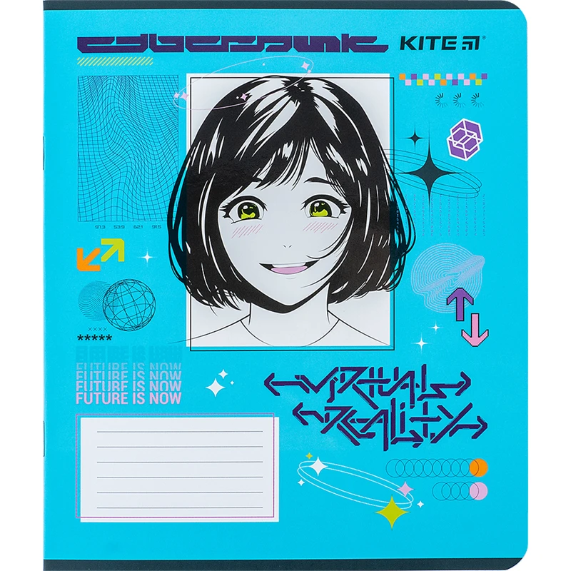 Зошит 12 арк., кл., софт тач + УФ лак, Kite Anime, K24-232-1 4