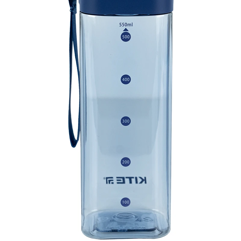 Пляшечка для води квадратна, 550 мл, блакитна, K24-1209-1 2
