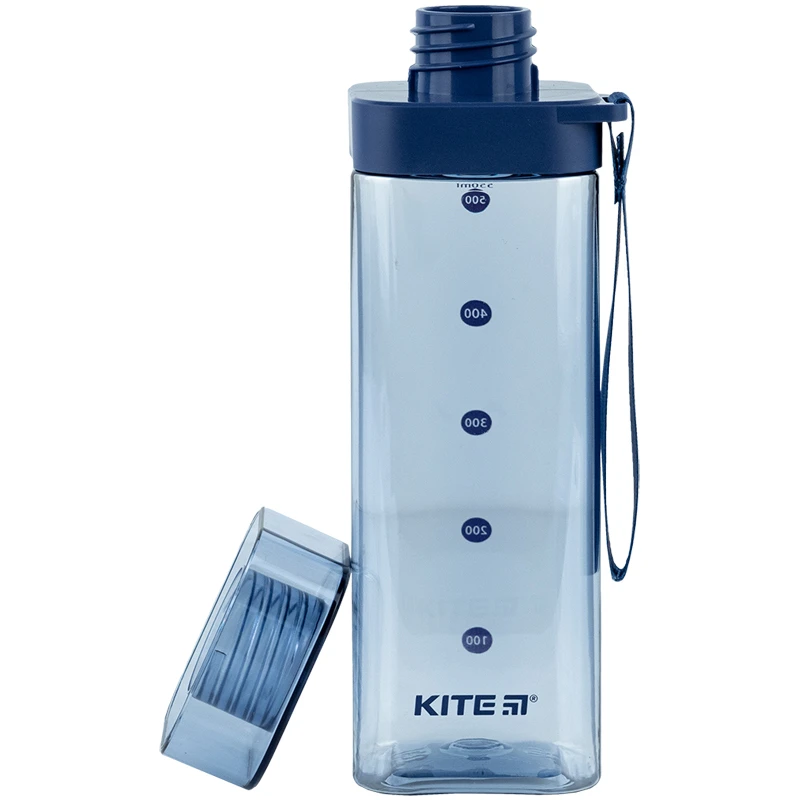 Пляшечка для води квадратна, 550 мл, блакитна, K24-1209-1 3