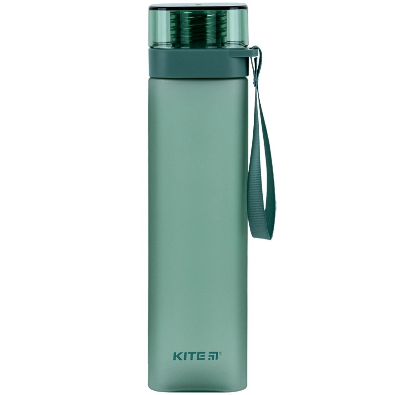 Пляшечка для води квадратна, 700 мл, зелена, K24-1210-2