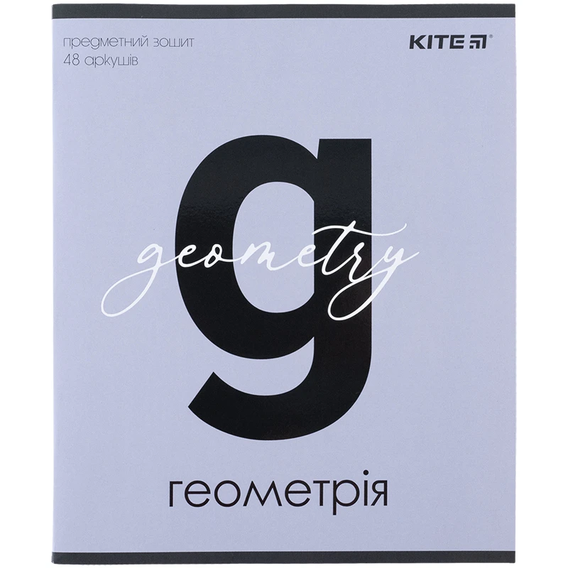 Тетрадь 48 кл, Предметка - Геометрия, софт тач+УФ лак, Letters, K24-240-3