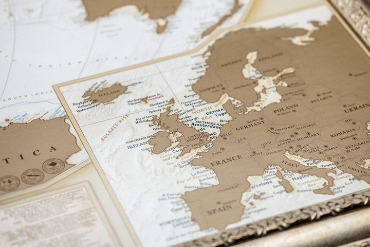 Скретч карта My Map Antique edition, 88*63 см (англ.+укр. яз.) ТМ "My Gift" 5