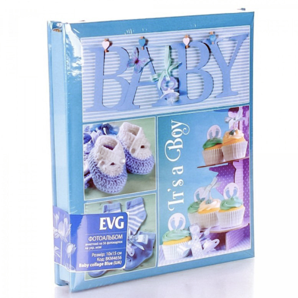 Фотоальбом EVG 10*15*56 BKM4656 Baby collage Blue
