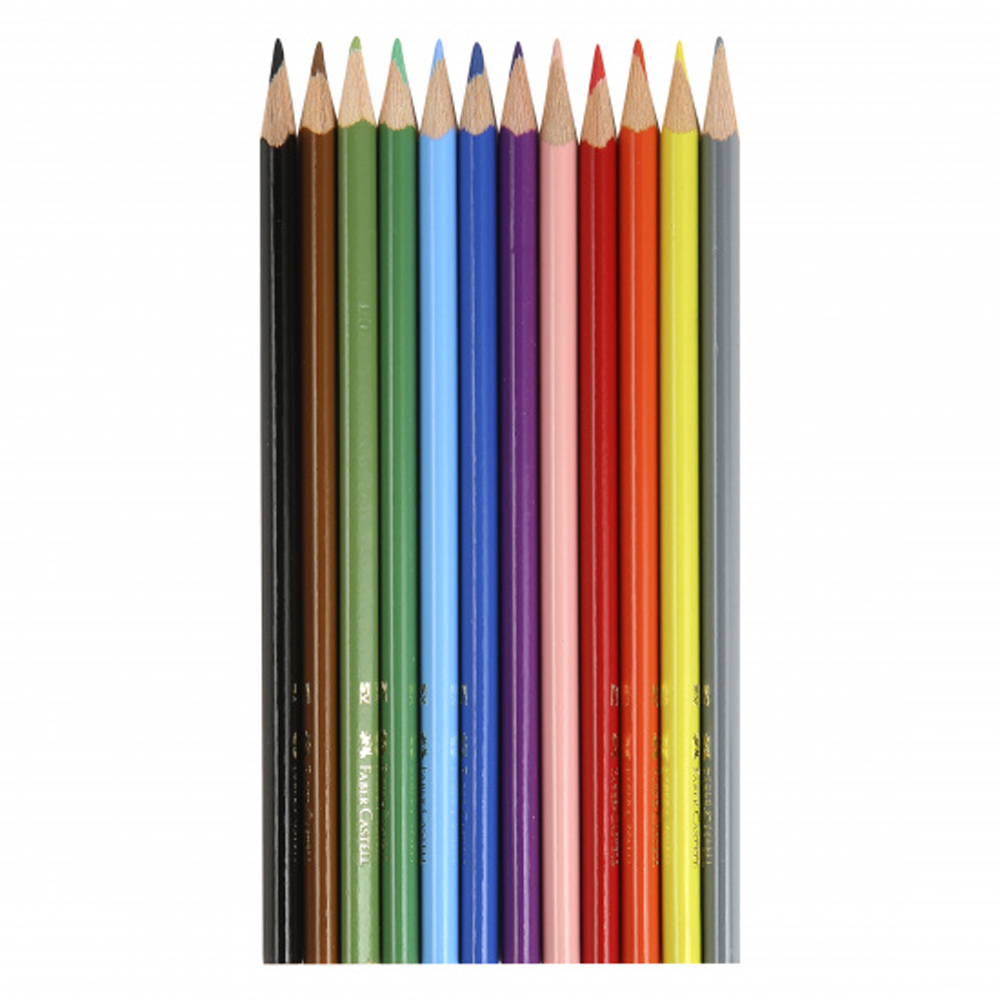 Карандаши 12 цв. + точилка трехгранная, 120523 Faber-Castell, 21614 2