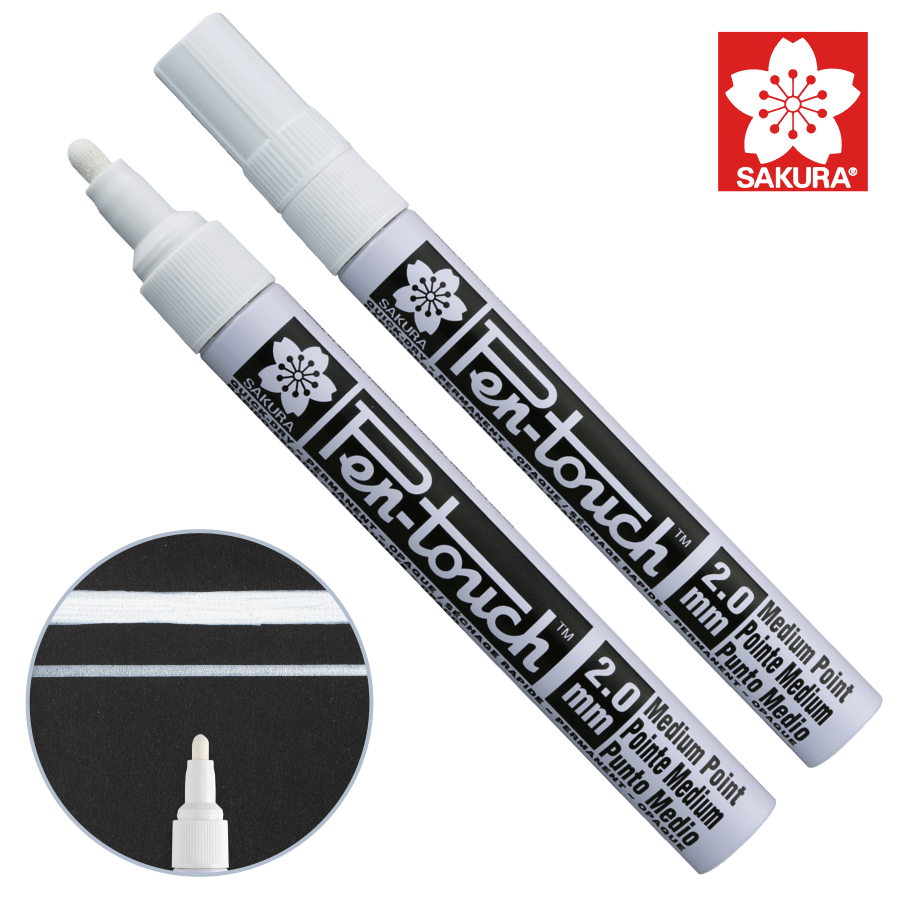 Маркер Pen-Touch Белый, средний 2 мм, Sakura