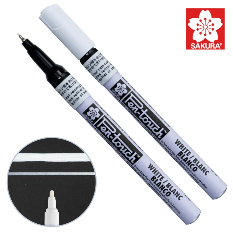 Маркер Pen-Touch Білий, тонкий 0,7 мм, Sakura