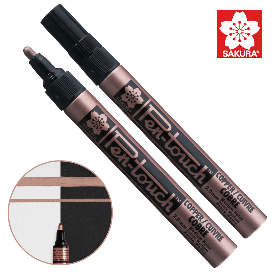 Маркер Pen-Touch Бронза, середній 2 мм, Sakura