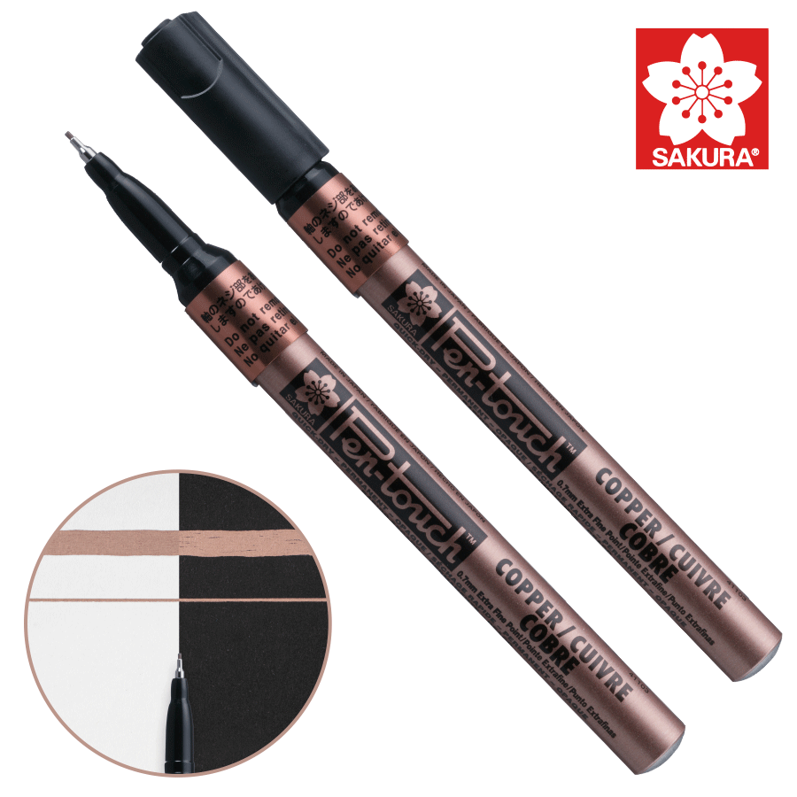 Маркер Pen-Touch Бронза, тонкий 0,7 мм, Sakura