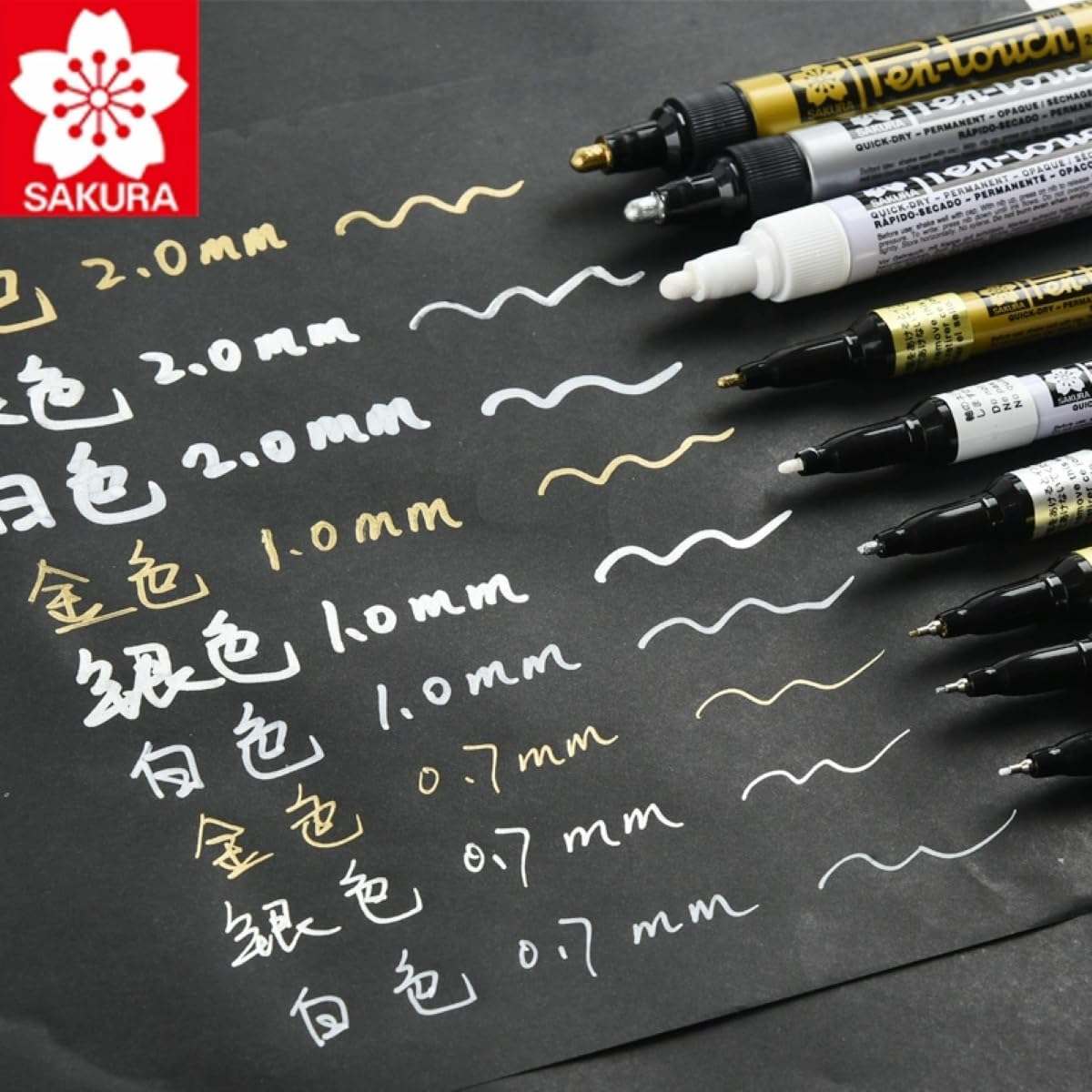 Маркер Pen-Touch Золото, середній 2 мм, Sakura 2