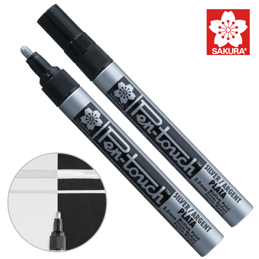 Маркер Pen-Touch Срібло, середній 2 мм, Sakura