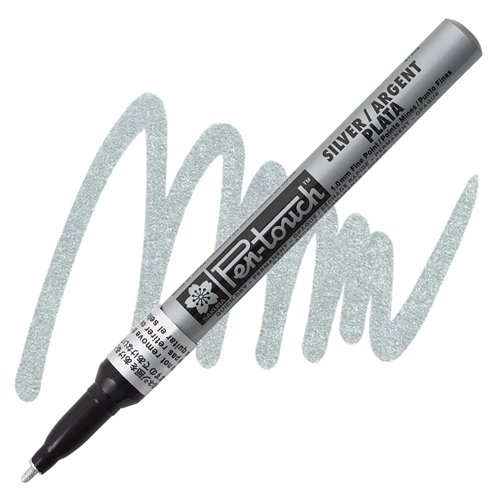 Маркер Pen-Touch Срібло, тонкий 1 мм, Sakura 1