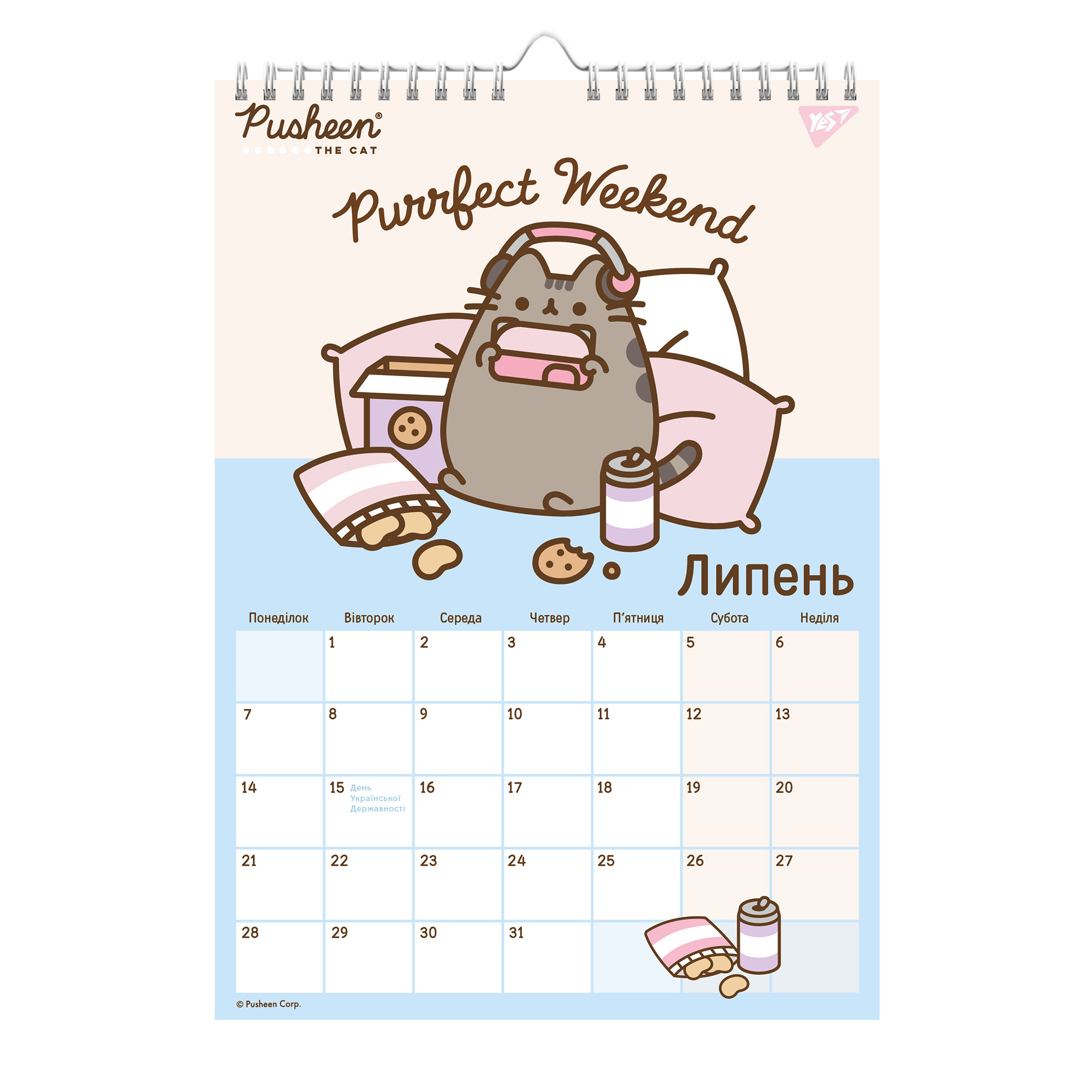 Календарь-планер Yes "Pusheen" настенный на 2025 г., 270257 2