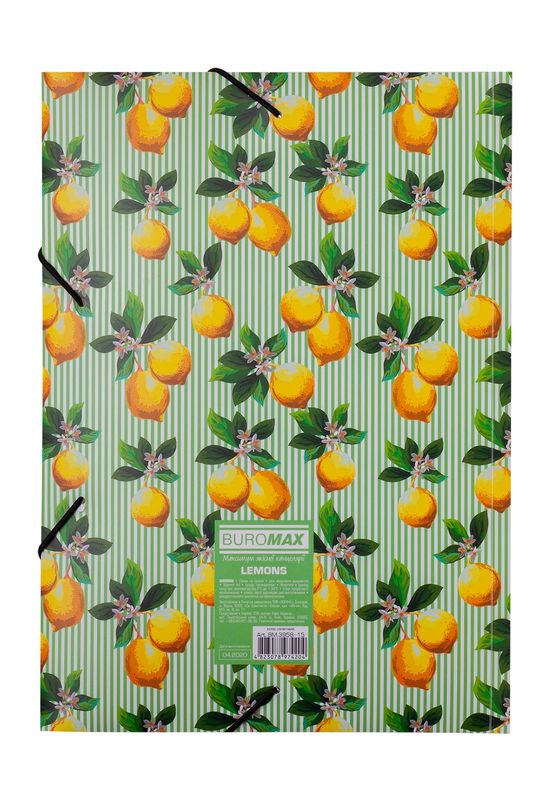 Папка на резинке А4 LEMONS, салатовая, BM.3958-15 1
