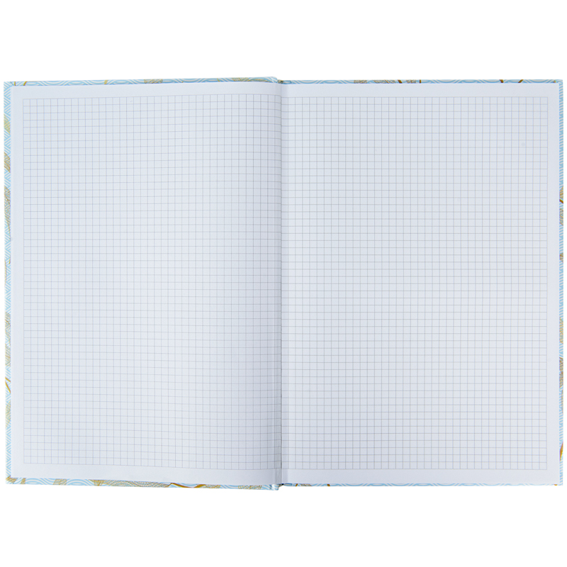 Книга записная Waves А4 96 л, клетка, голубая, 8422-560-A 2