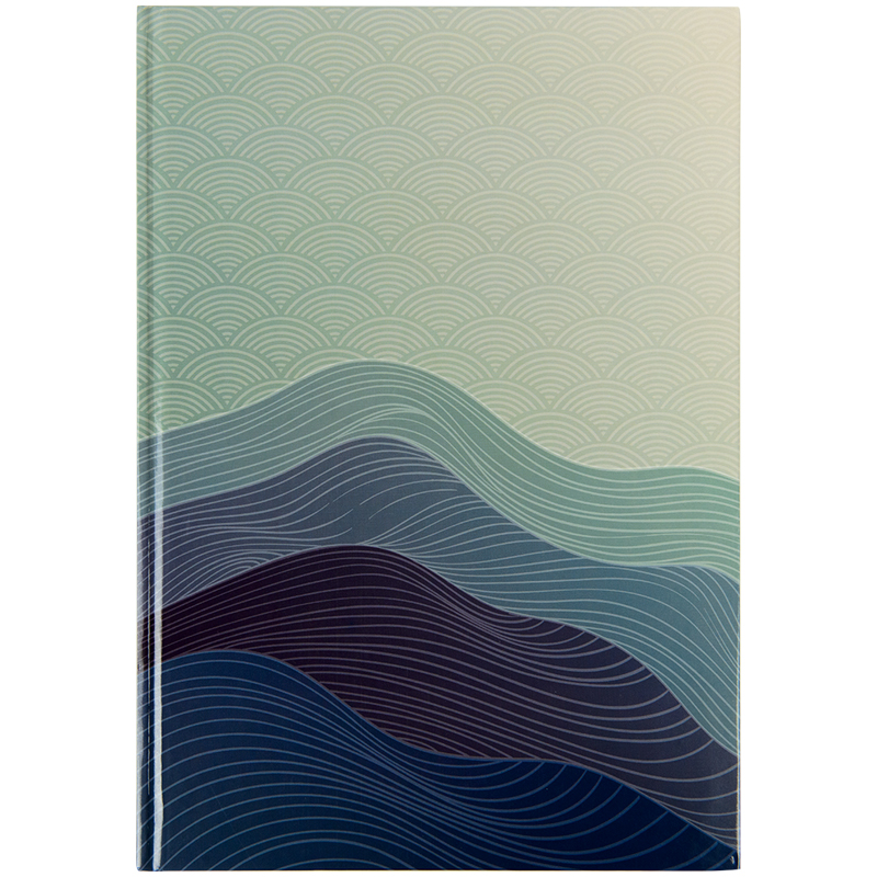 Книга записна Waves А4 96 арк, кліт., синя, 8422-562-A