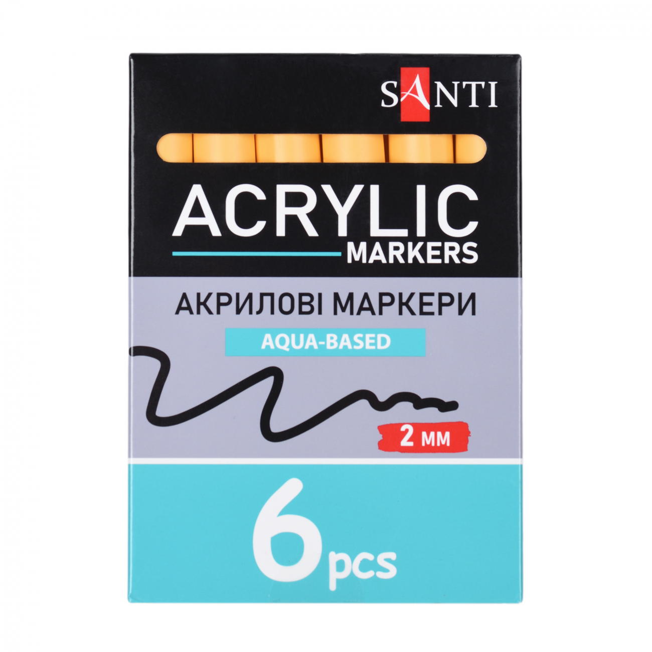 Маркер акриловый SANTI SAC-02, медовый, 2 мм, 391031 2