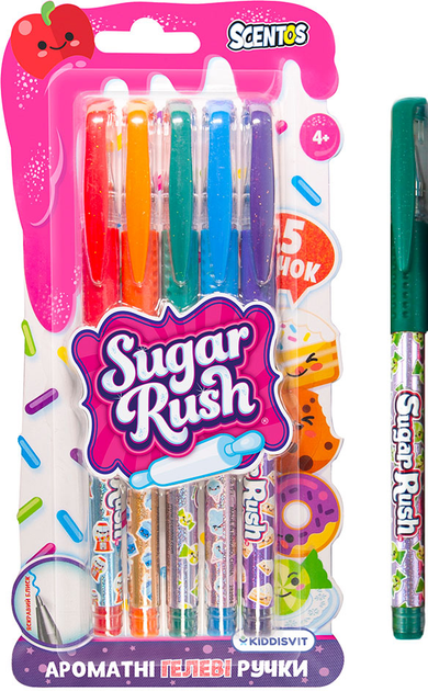 Набор ароматных гелевых ручек "Sugar Rush" - Яркий блеск (5 цвета), 41343 1