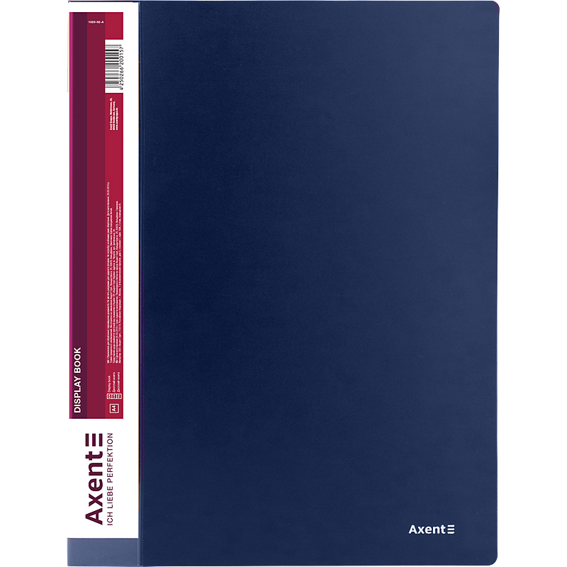 Папка А4, 20 файлів, синя 1020-02 Axent 1