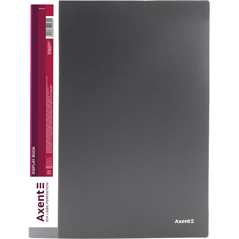Папка А4, 30 файлов, серая 1030-03 Axent 1