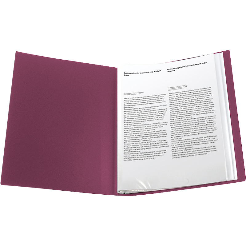 Папка А4, 40 файлов, бордовая 1040-04 Axent 2