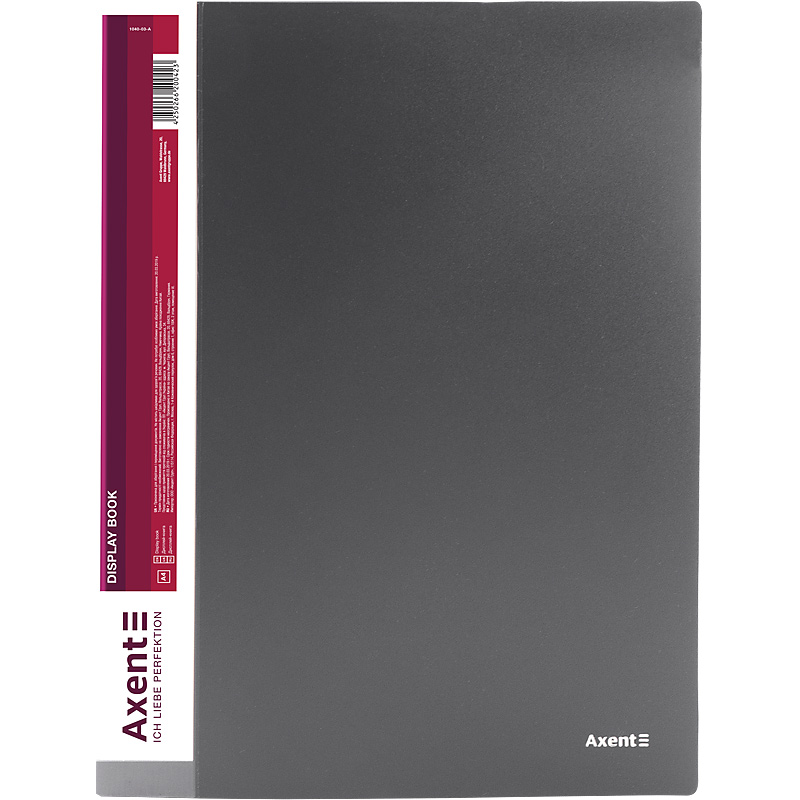 Папка А4, 40 файлов, серая 1040-03 Axent 1