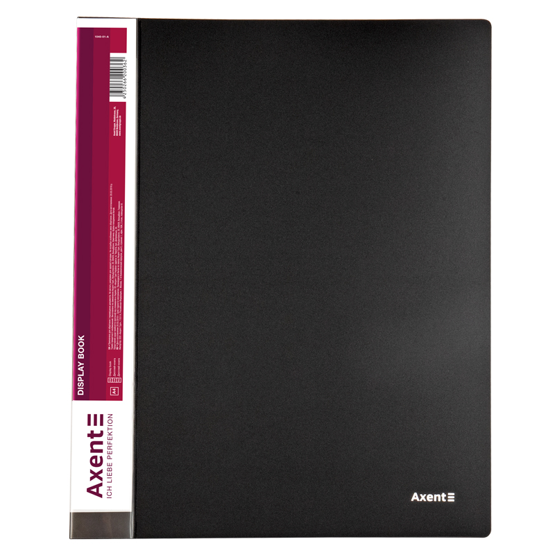 Папка А4, 40 файлов, черная 1040-01 Axent 1