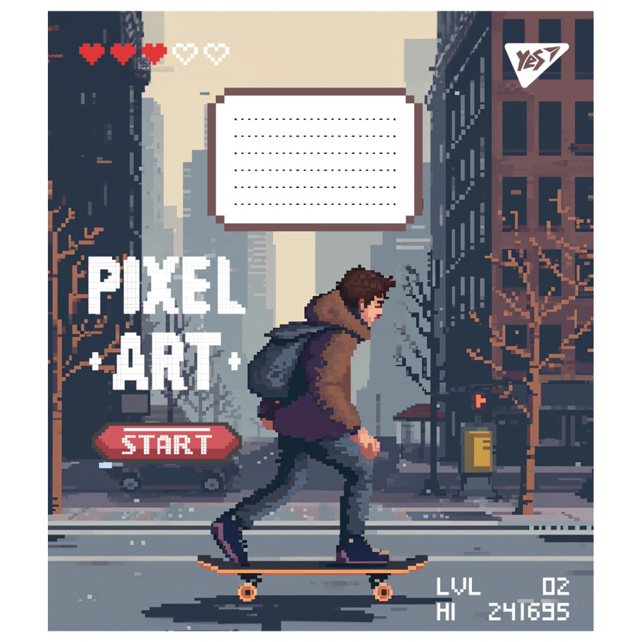 Зошит 12 кос. YES Pixel art, 767212 1
