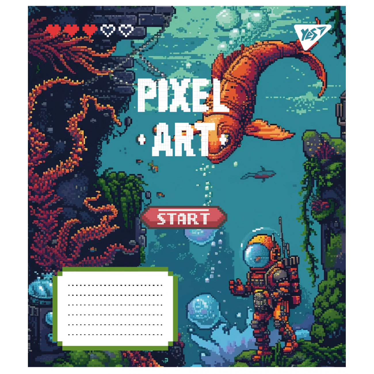 Зошит 12 кос. YES Pixel art, 767212 2