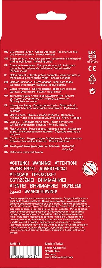 Фарби акварельні сухі 12 кол. D=30 мм, 125018 Faber Castel 1