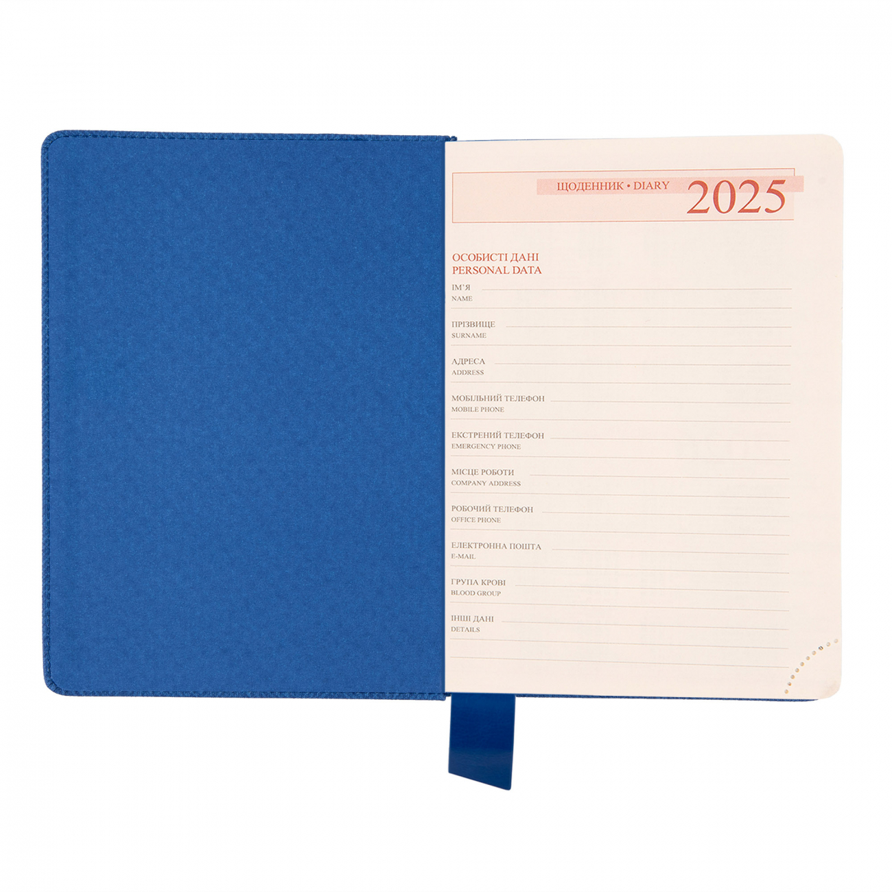 Деловая записная книжка А5 2025, "Identico" мягк., 368 стр., синий, 252532, Leo Planner 4