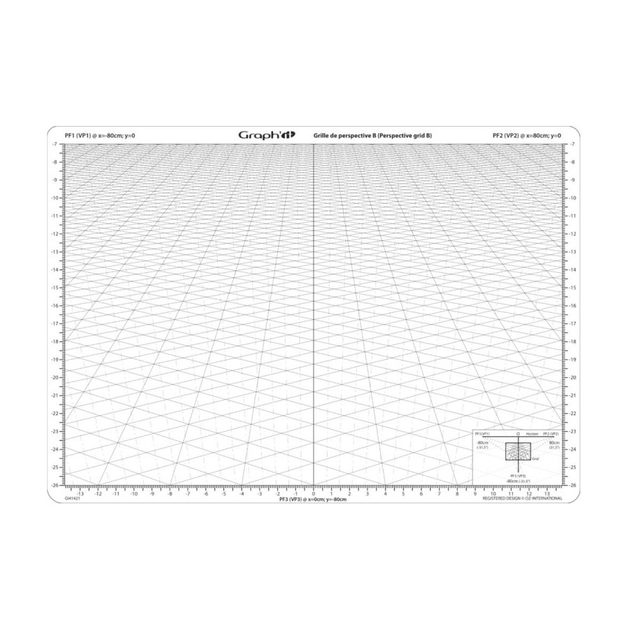 Сітка перспектива B для замальовок, 26*30,5 см, GI42421 Graph`it 1