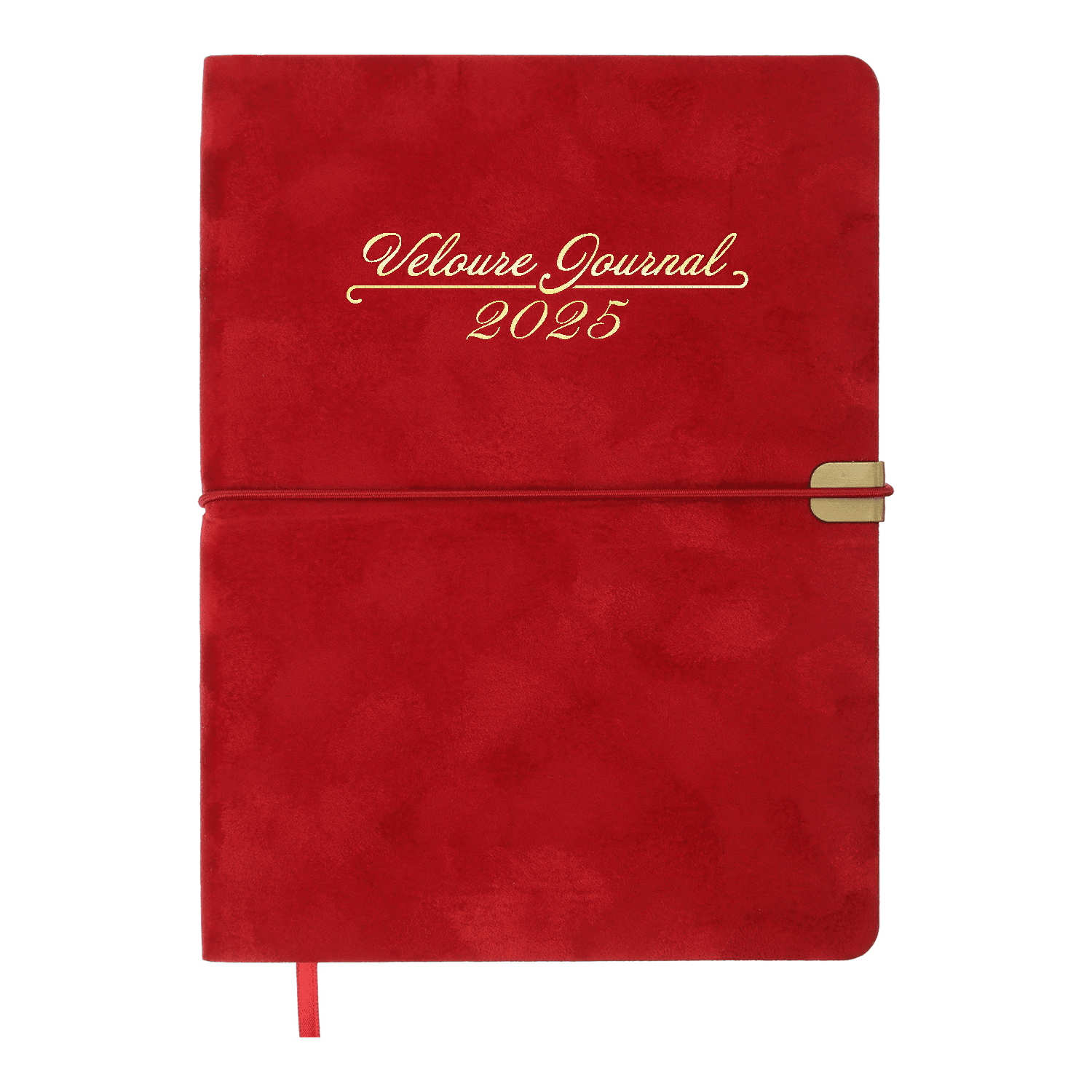 Щоденник датований A5, 2025, Velour, червоний, BM.2134-05