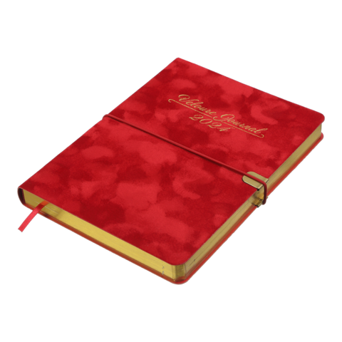 Щоденник датований A5, 2025, Velour, червоний, BM.2134-05 1