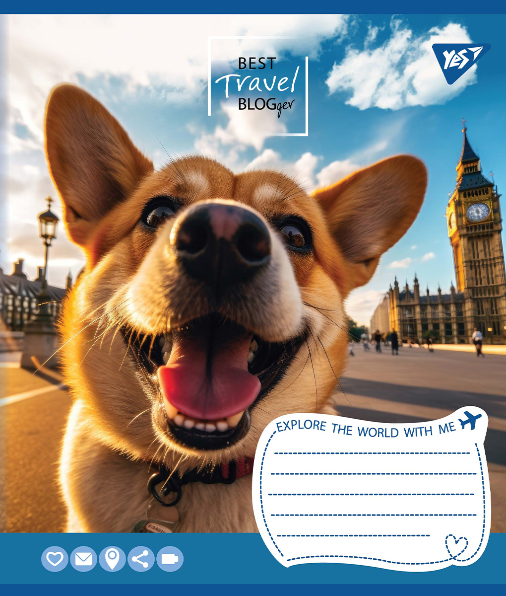 Зошит 24 лін. YES Best travel blogger, 767037