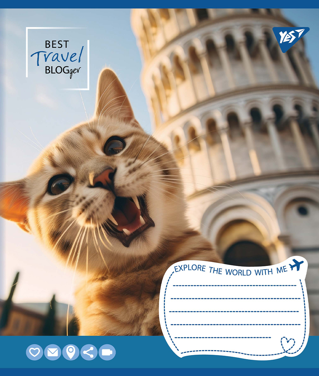 Зошит 24 лін. YES Best travel blogger, 767037 2