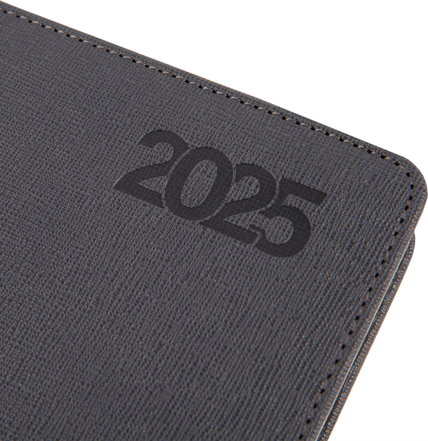 Діловий записник А5 2025, "Escalada", твердий, 368 стор., темно-сірий, 252526, Leo Planner 3