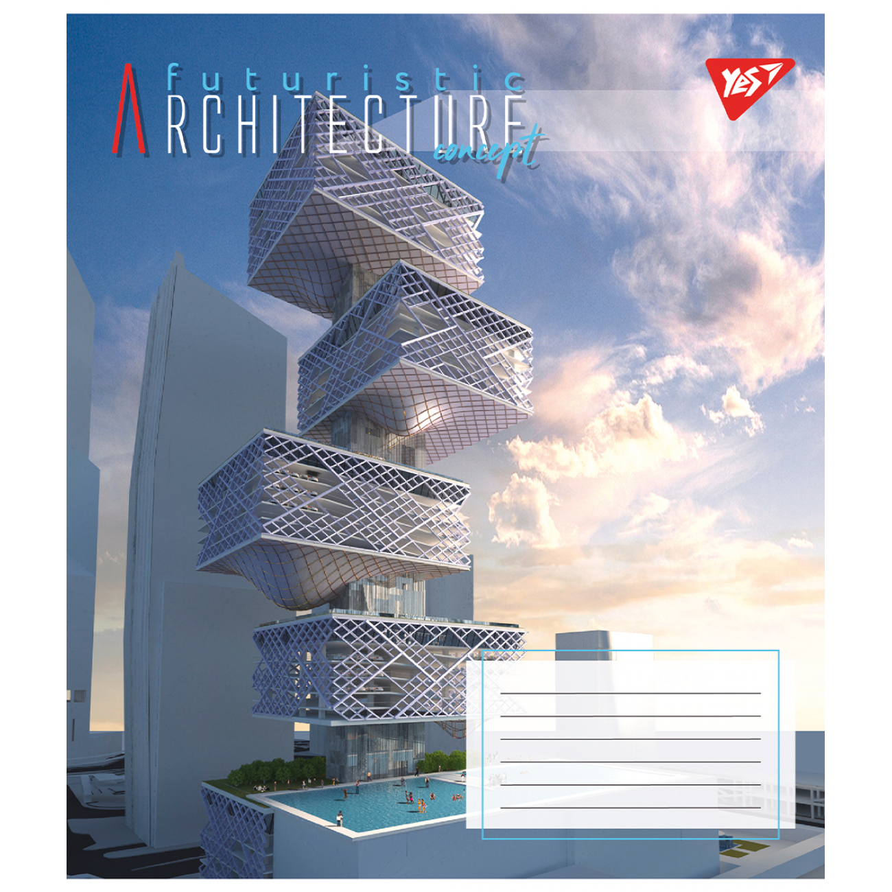 Тетрадь 48 кл. YES Futuristic architecture, 767108 4