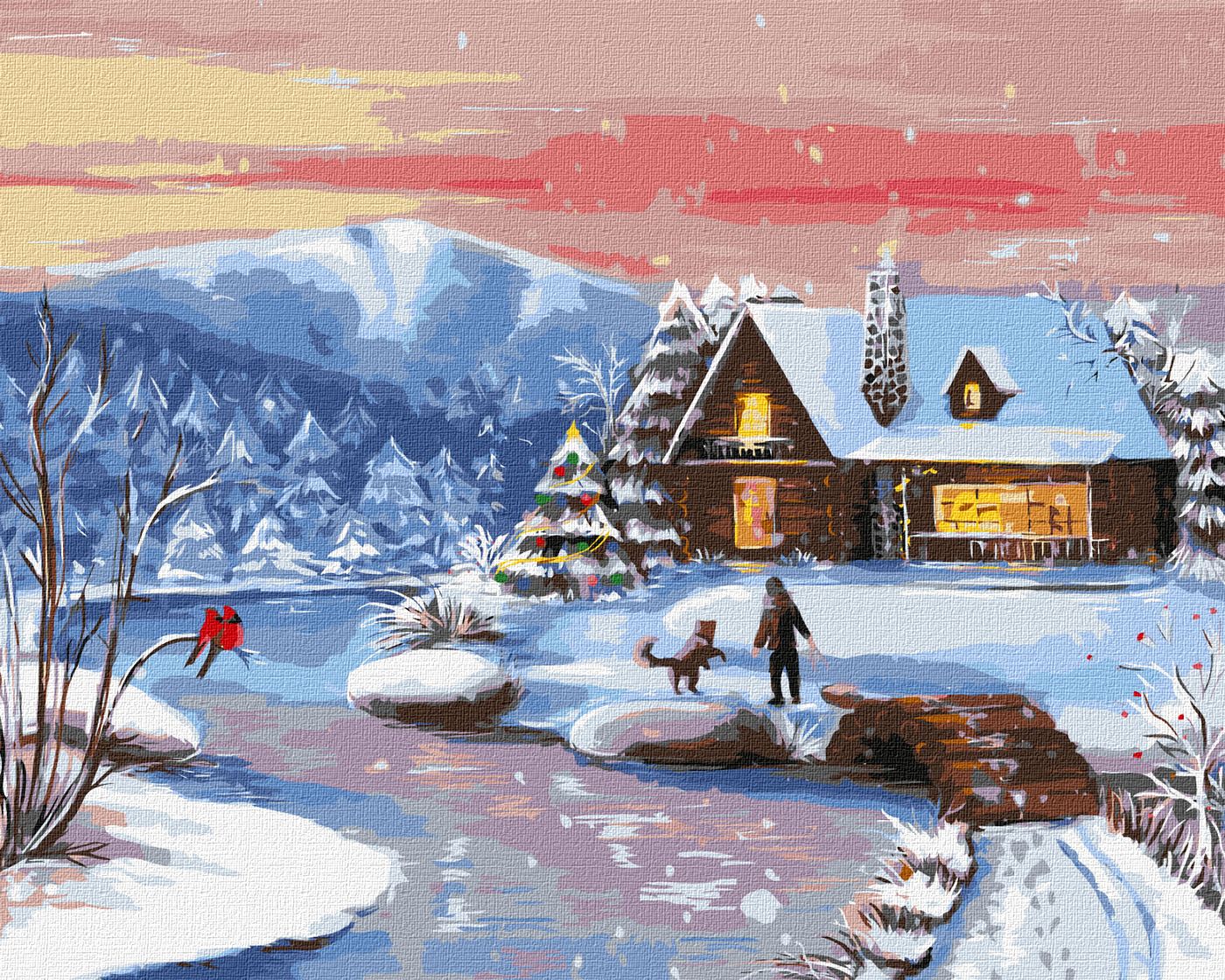 Картина по номерам 40*50 см "Снежная прогулка", KHO6304, ТМ "Ideyka"