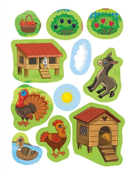 Книга Наклейки-обучалки. Шумная ферма. Noisy Farm (0803) 4