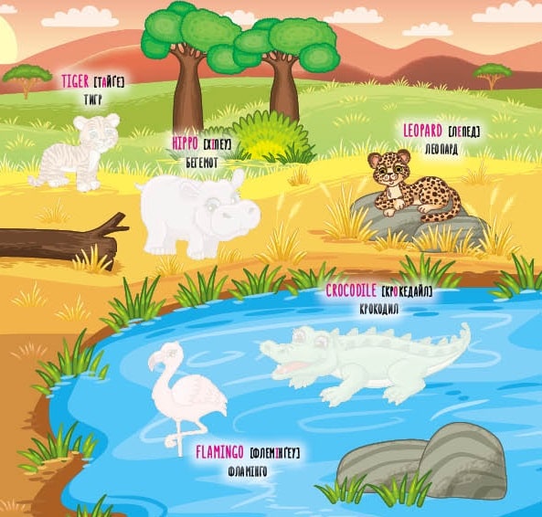 Книга Наліпки-навчалки. Дикі тварини. Wild Animals (0810) 2