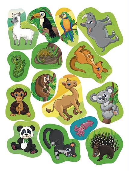 Книга Наліпки-навчалки. Дикі тварини. Wild Animals (0810) 3