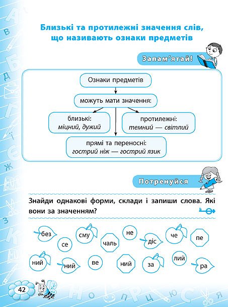 Прописи. Тренажер з української мови. 2 кл. 4