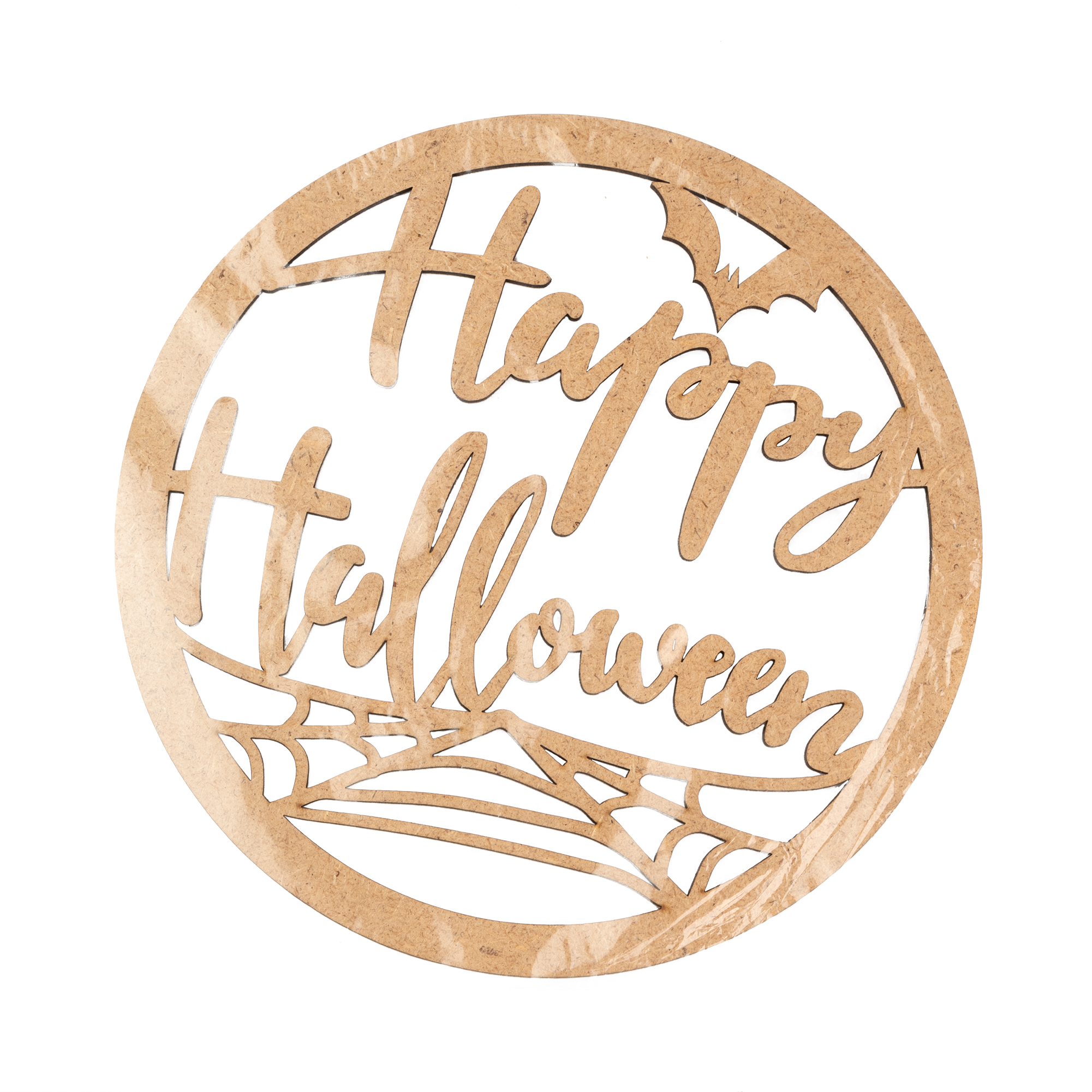 Заготівля напис "Happy Halloween", ДВП, 25*25 см, Rosa Talent