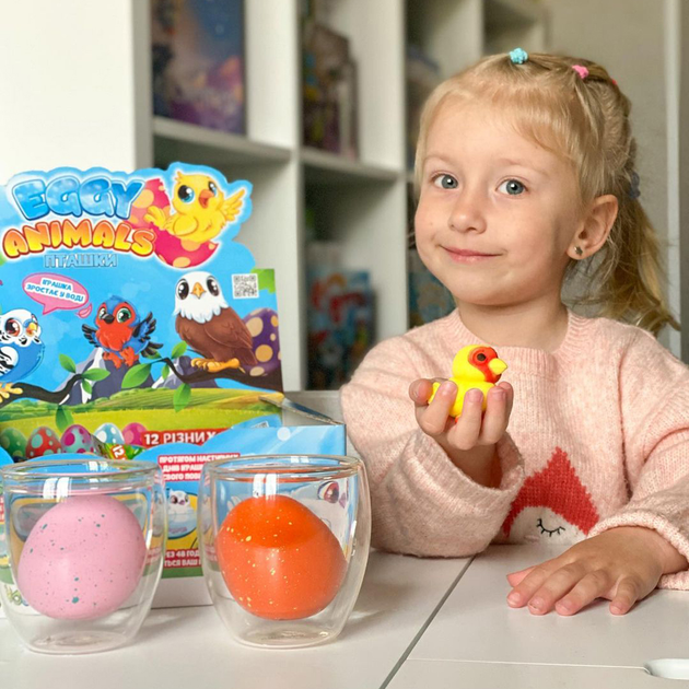 Игрушка растущая в яйце "Eggy Animals" Птички (в ассорт., в диспл.), 91/CN22 7